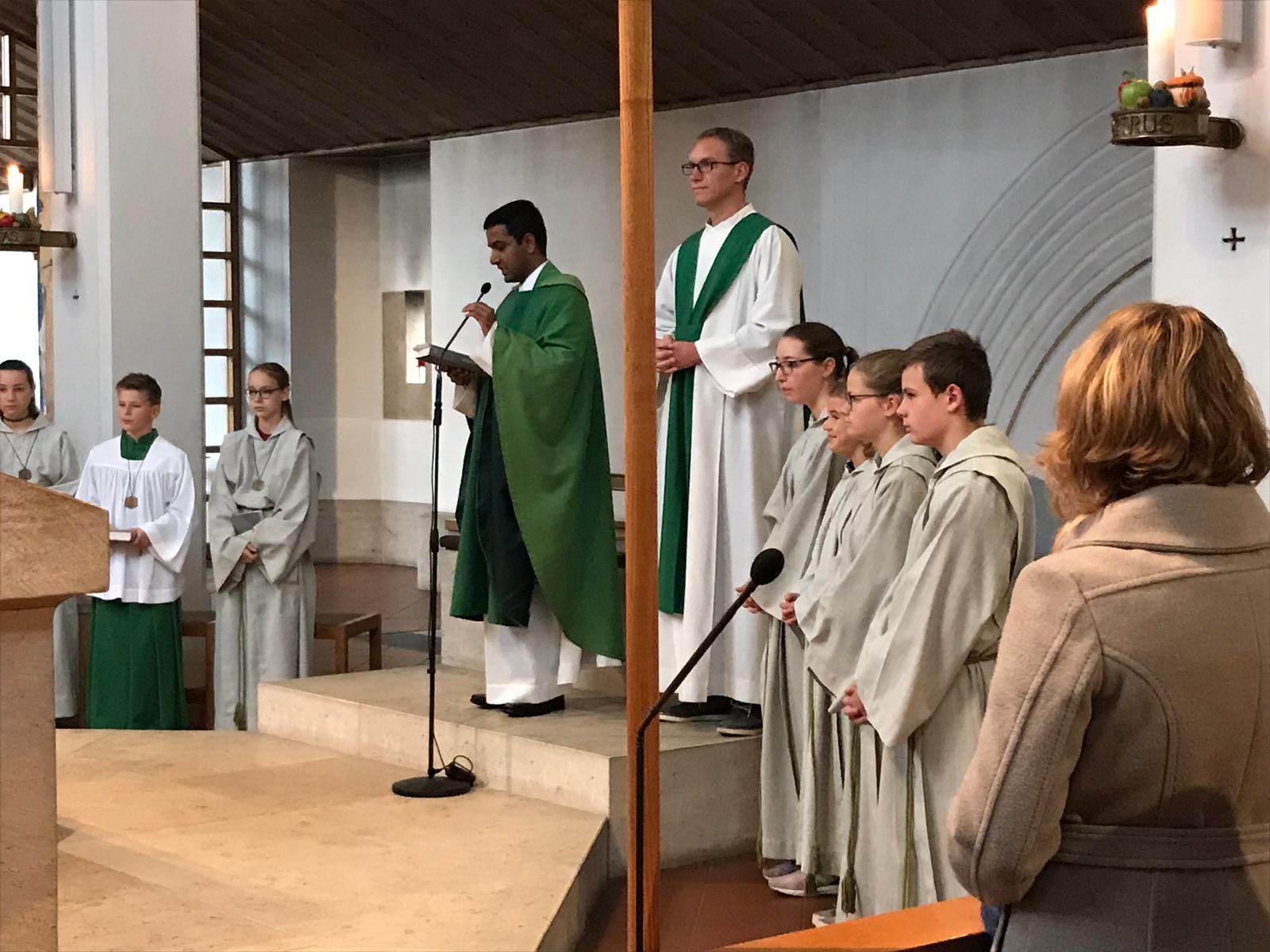 Erntedankgottesdienst mit den Kindergartenkindern von St. Urban